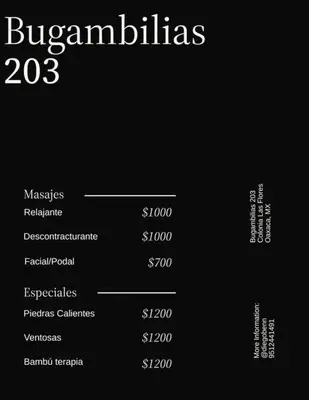 Plano de Bugambilias 203 Oaxaca