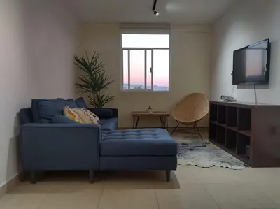 Zona de estar de Moderno y Tradicional, elegante departamento en Oaxaca