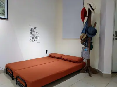 Cama o camas de una habitación en Moderno y Tradicional, elegante departamento en Oaxaca