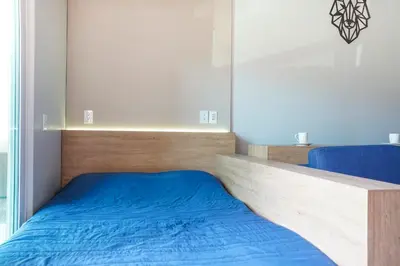 Cama o camas de una habitación en Sierra Apartments- Estudios Oaxtepec