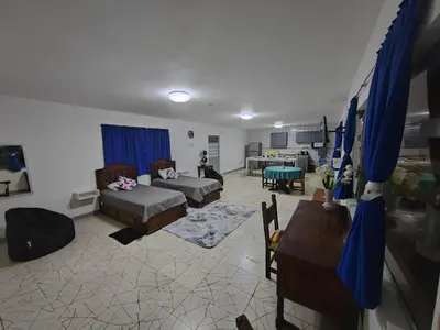 Cama o camas de una habitación en Departamento amplio con hermosa vista