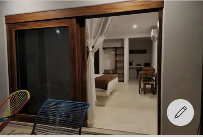 Cama o camas de una habitación en Bungalow en Brisas