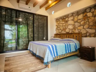Cama o camas de una habitación en Casa de la Luna