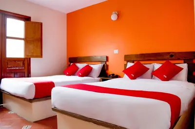 Cama o camas de una habitación en OYO Hotel Museo