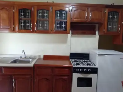 Una cocina o zona de cocina en Cabañas del Coronel