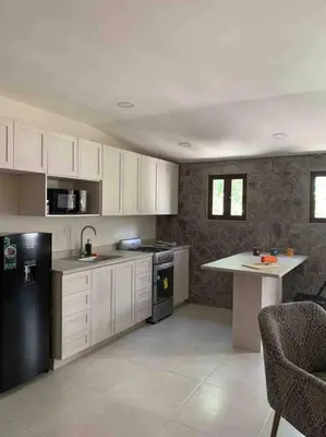 Una cocina o zona de cocina en Hermoso departamento en Val’Quirico Loft Frontana