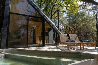 Piscina en o cerca de Grasshopper Cabañas