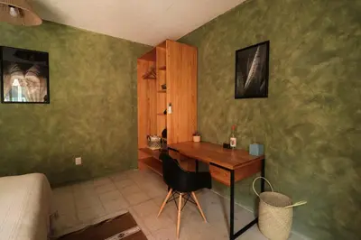 Una televisión o centro de entretenimiento en Casa Pina