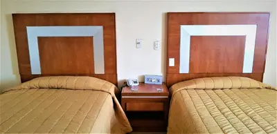 Cama o camas de una habitación en Hotel Finisterre